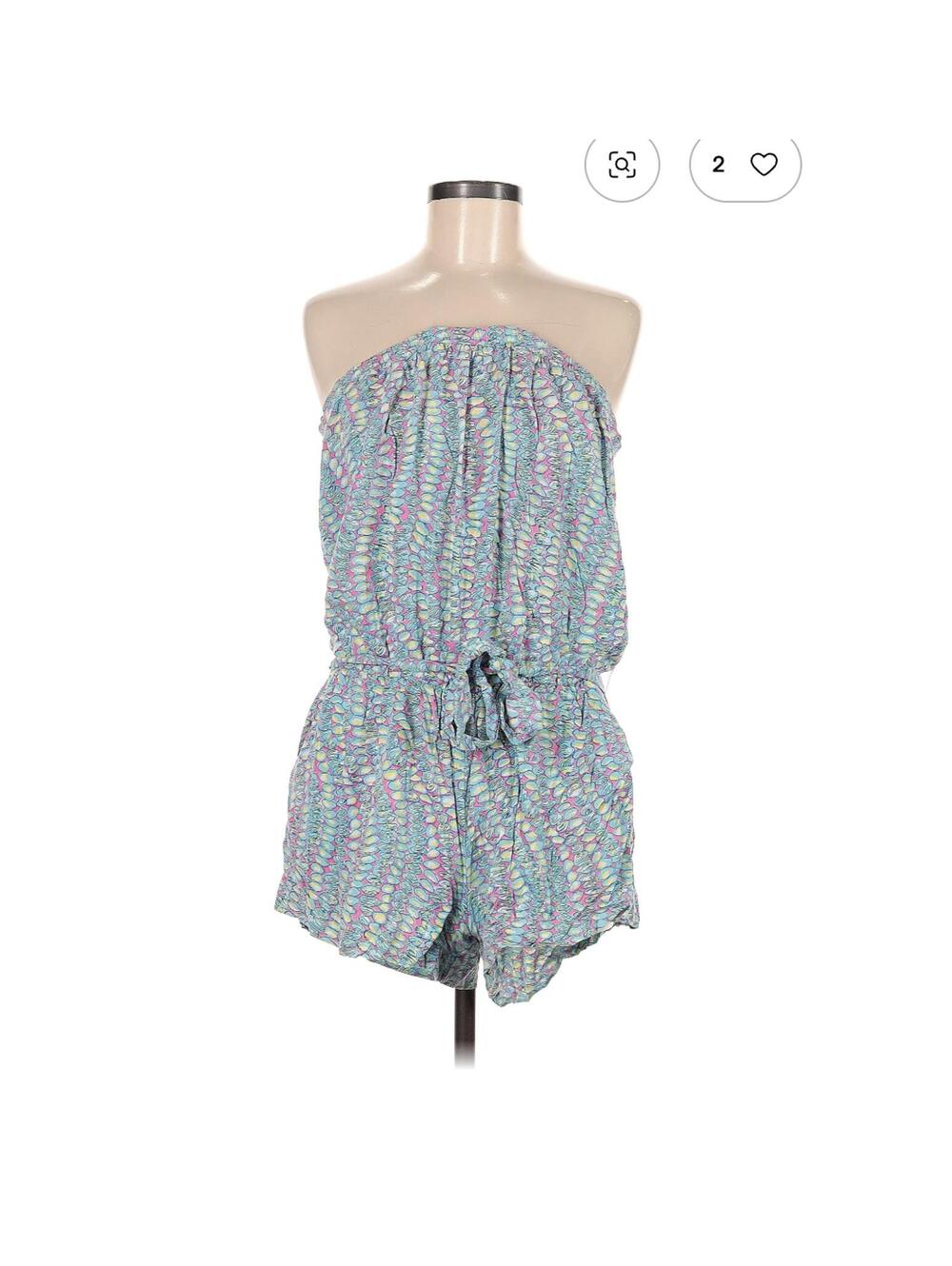Lilly Pulitzer Size L Strapless Printed Romper